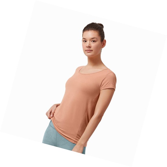 Orange On Active-T Breathe Women's T Shirts | 1287CSHUW