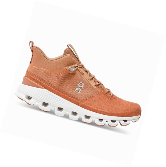 Orange On Cloud Hi Women's Sneakers | 4769TUZIO