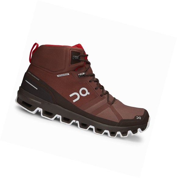 Red On Cloudrock Waterproof Men's Hiking Shoes | 7510VOETK