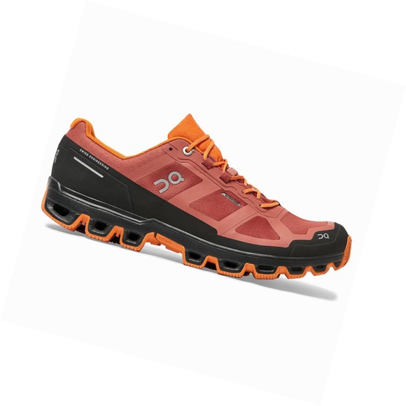 Red / Orange On Cloudventure Waterproof Men's Trail Running Shoes | 0326EFZGV