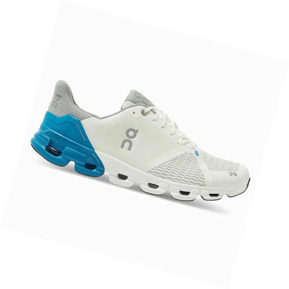 White / Blue On Cloudflyer Men's Road Running Shoes | 1358SWZQF