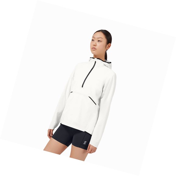 White On Waterproof Anorak Women's Jackets | 1076KFHPM