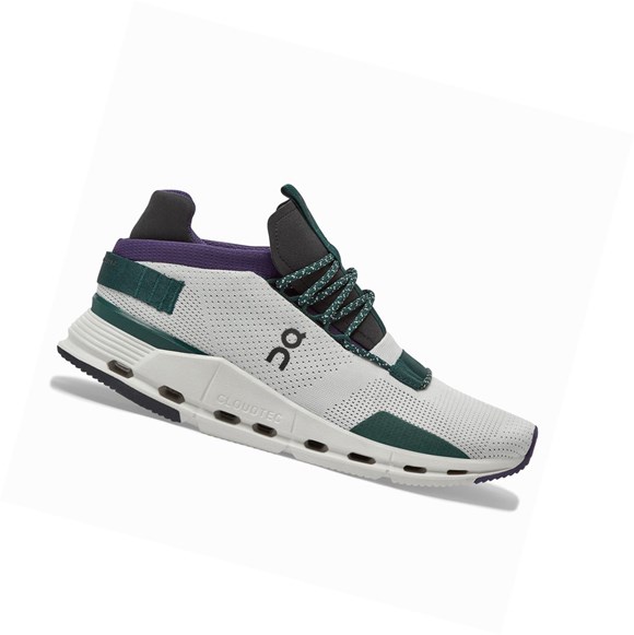 White / Purple On Cloudnova Women's Sneakers | 6927TKXYE